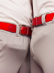 Two young baseball players fucking each other